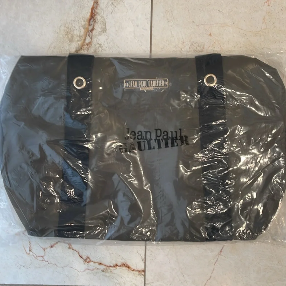 Jean Paul Gaultier military green duffel bag